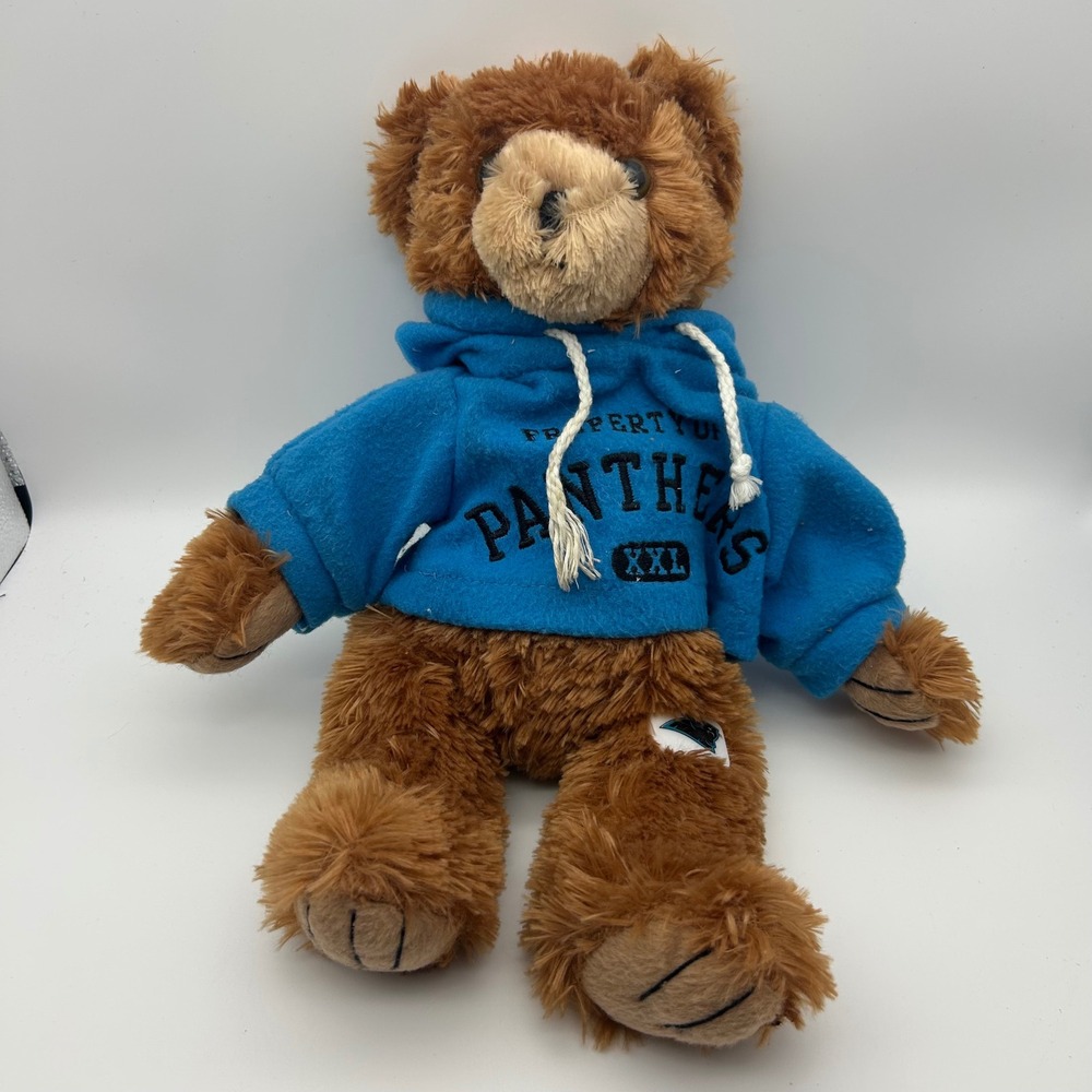 Carolina Panthers Teddy Bear Plush Blue‎ Hoodie XXL Logo Stuffed Animal Kids Toy